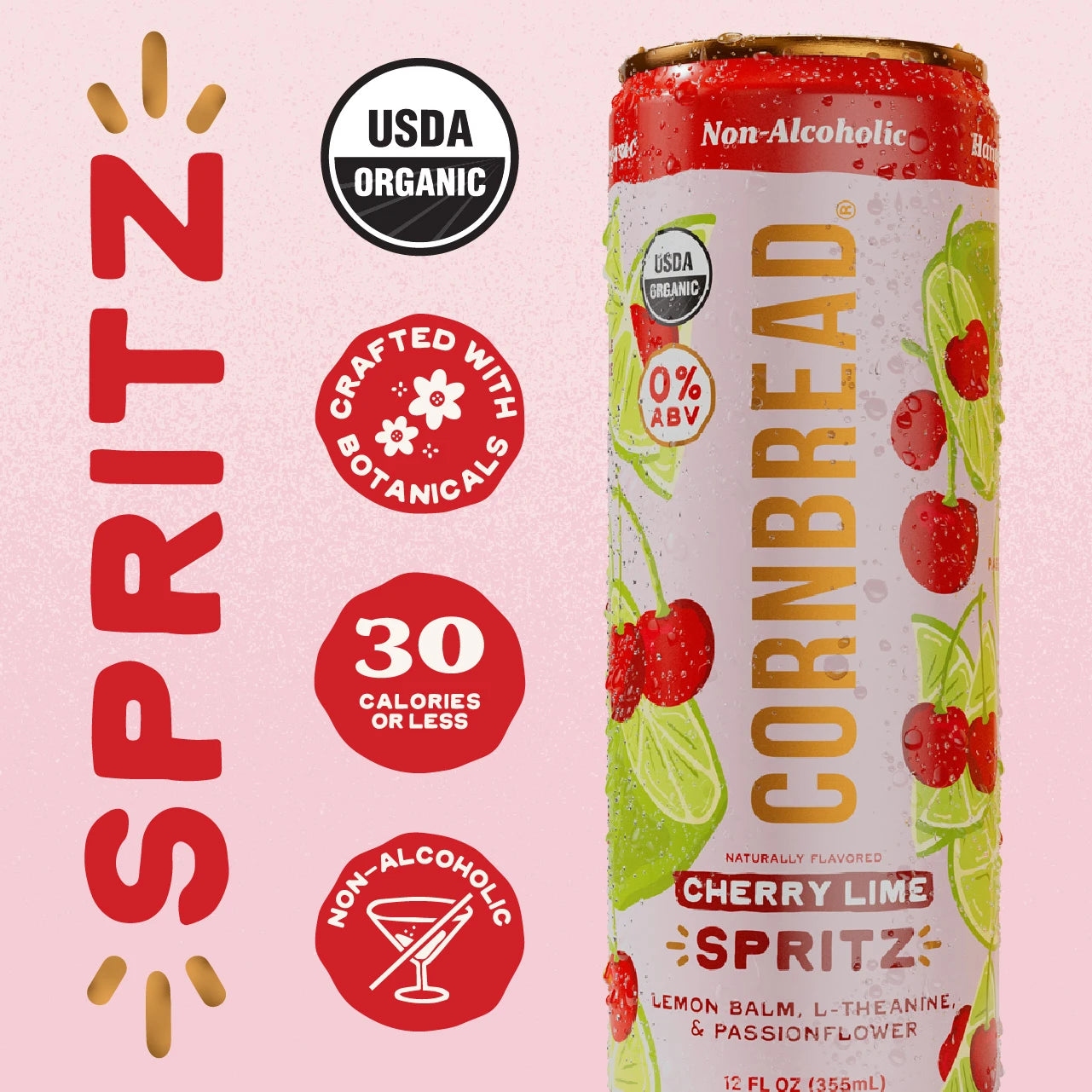 Cherry Lime Non-Alcoholic Spritz